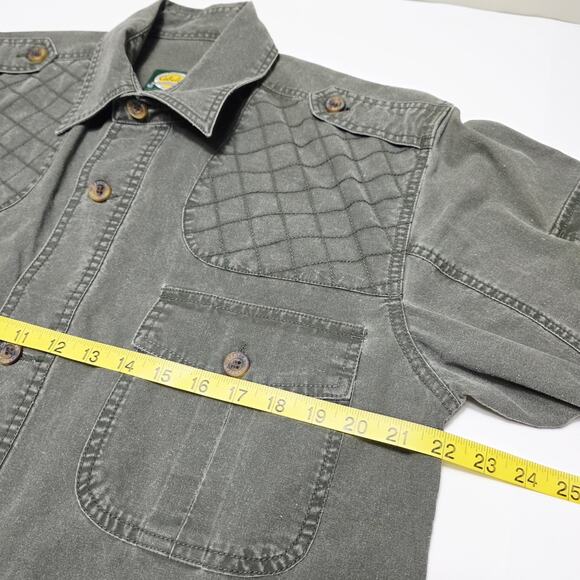 Vintage Cabelas Hunting Shooting Jacket Men Size Medium Military Green Pockets - Picture 5 of 7